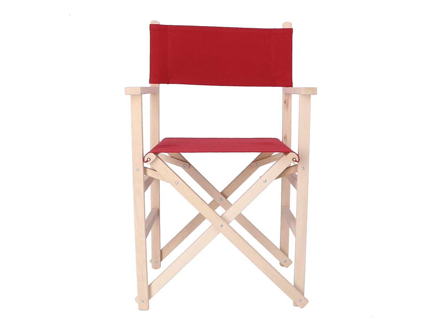 Chaise de réalisateur Sunset finition SANS vernis, toile marron, 51x46x86 cm