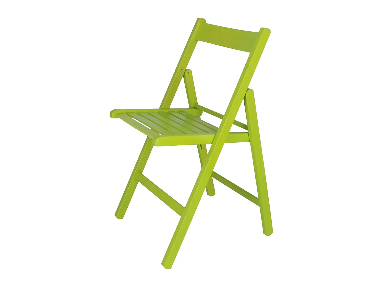 Chaise BAS en bois de hêtre, finition verte, 43x47x79 cm
