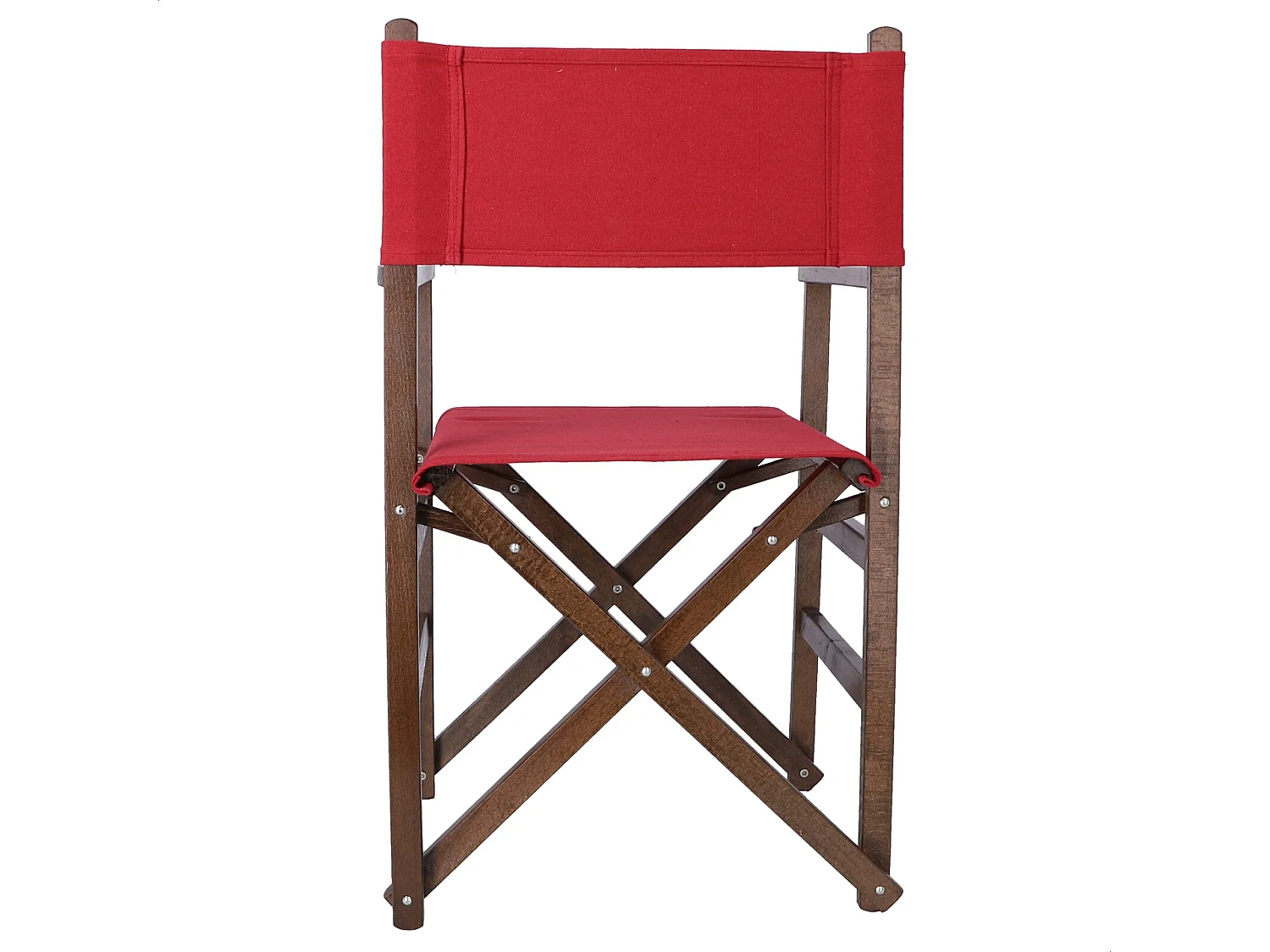 Chaise de réalisateur structure noyer et toile marron, 51x46x86 cm