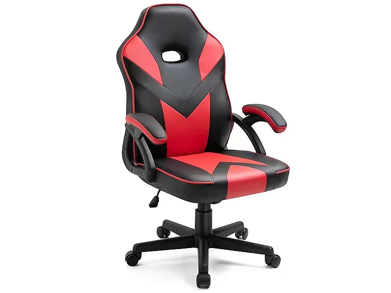 Chaise de bureau universelle gaming rouge avec accoudoirs