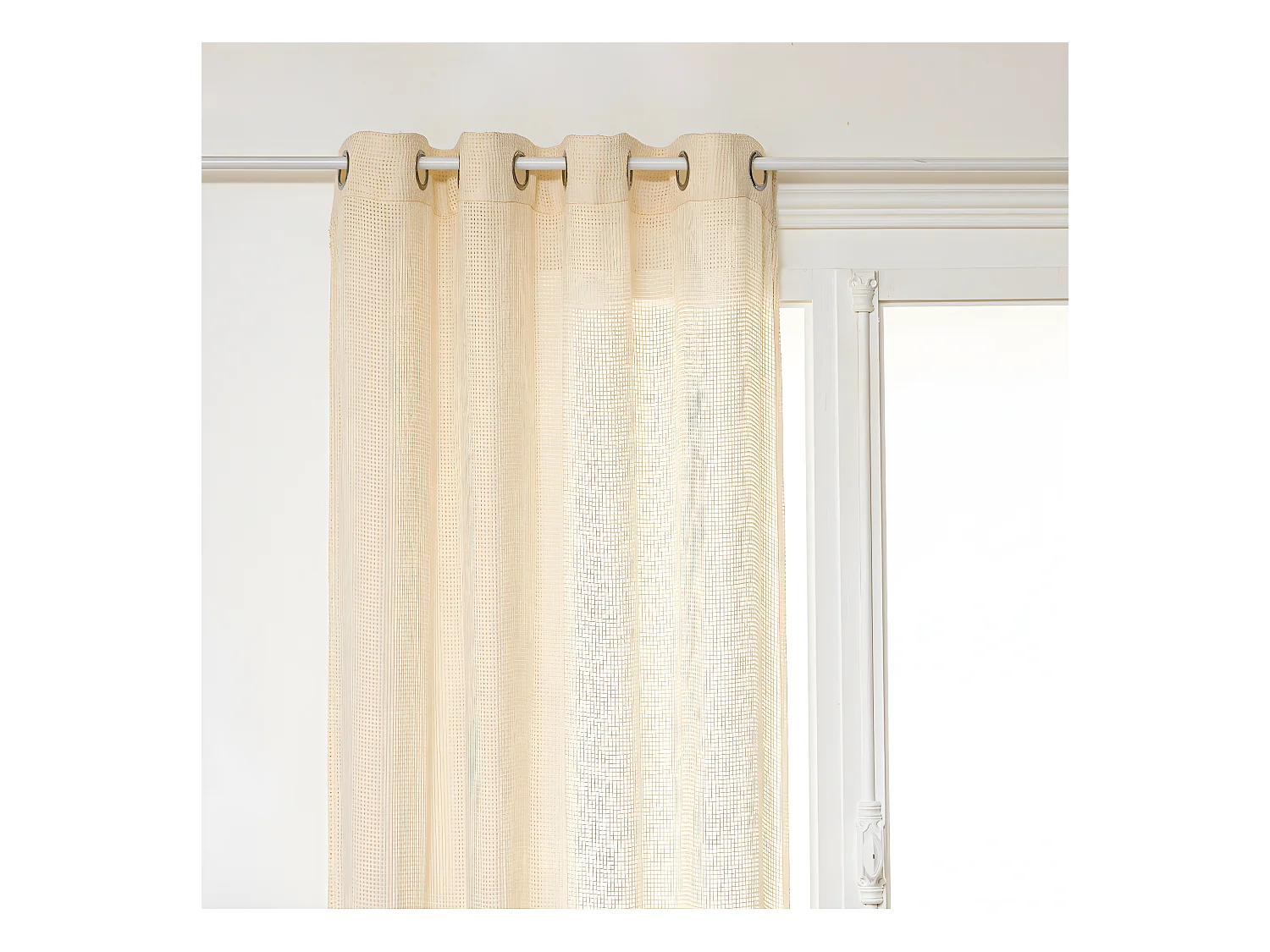 Rideau Voilage à Œillets "Rivi" 135x240cm Beige