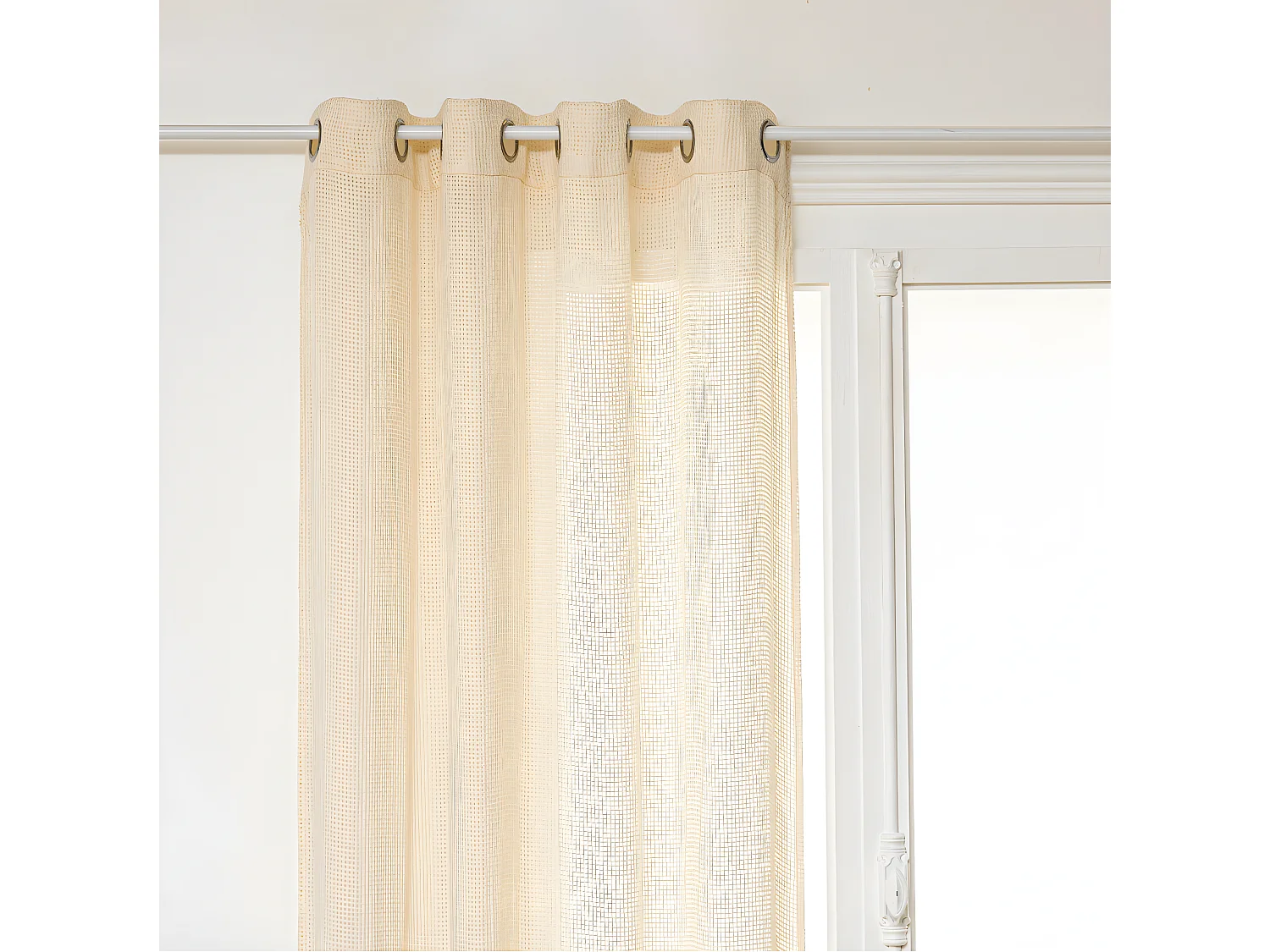 Rideau Voilage à Œillets "Rivi" 135x240cm Beige