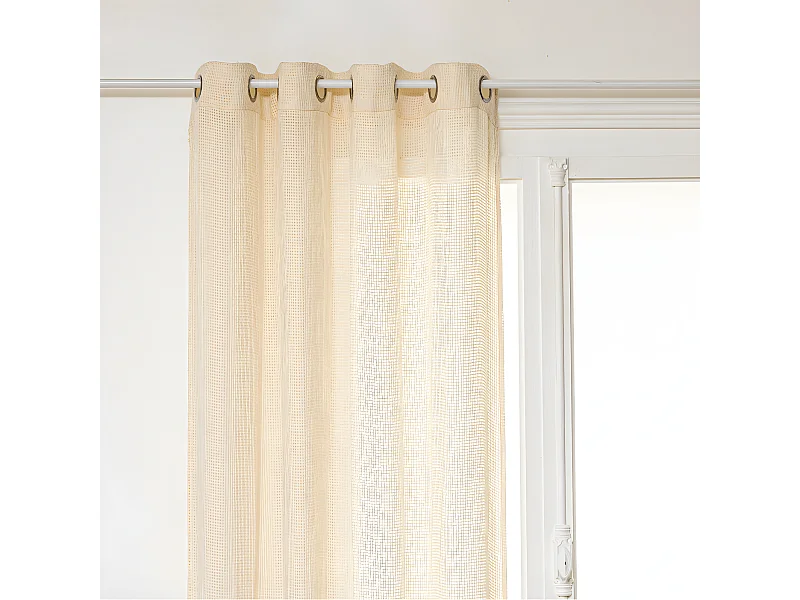 Rideau Voilage à Œillets "Rivi" 135x240cm Beige