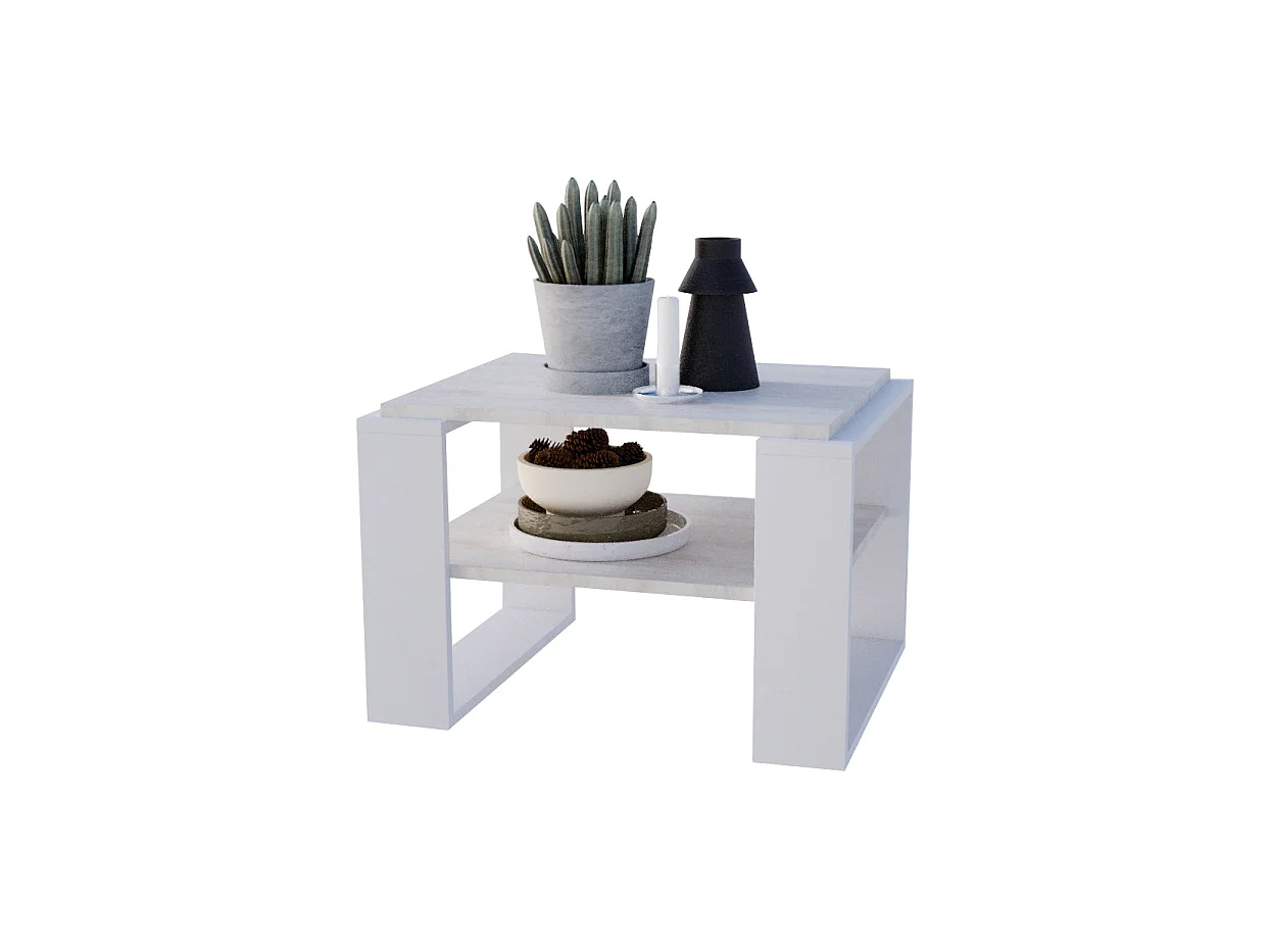 Couchtisch KAJA 63 Cascina Kiefer / Weiẞ