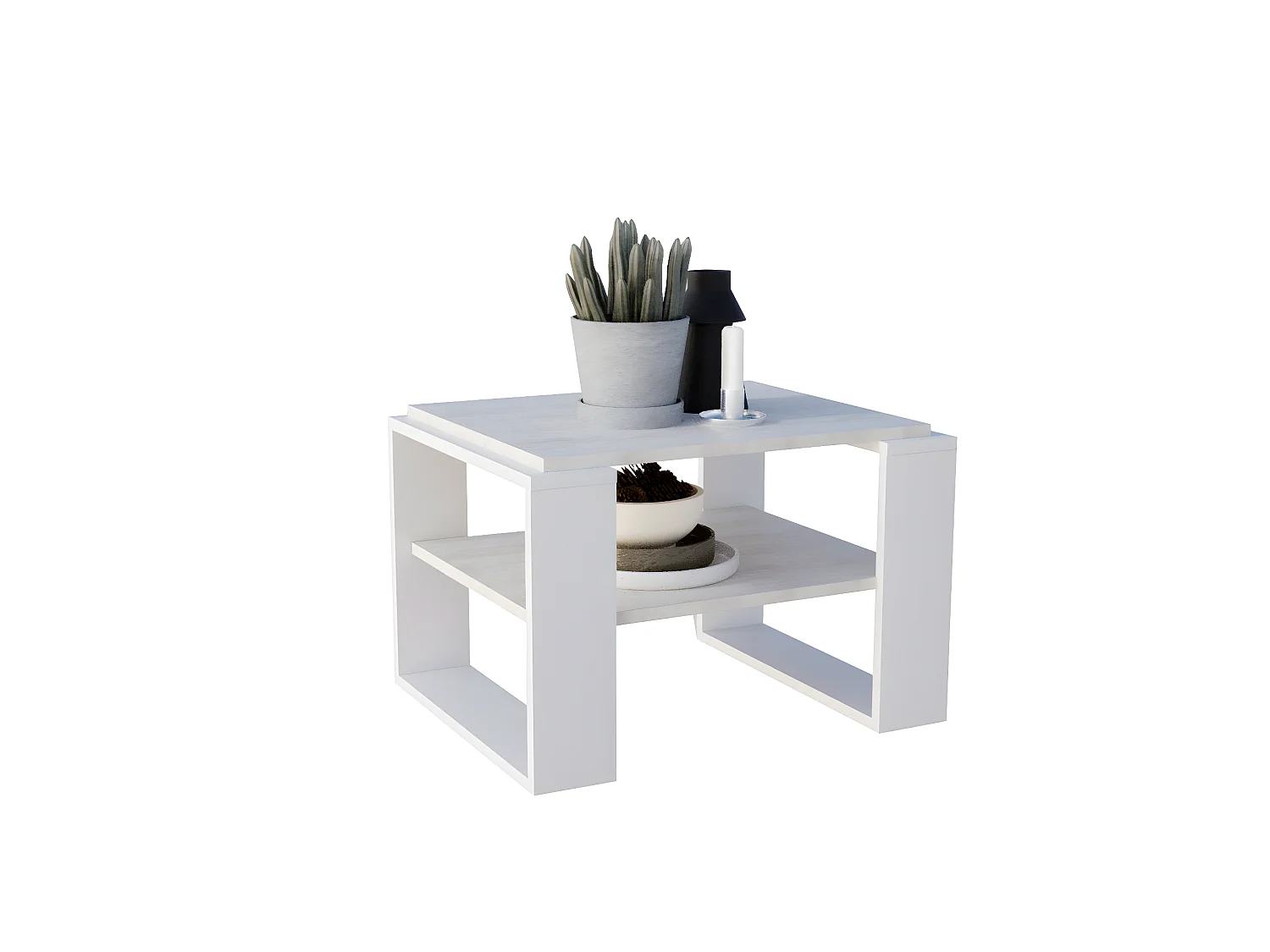 Couchtisch KAJA 63 Cascina Kiefer / Weiẞ