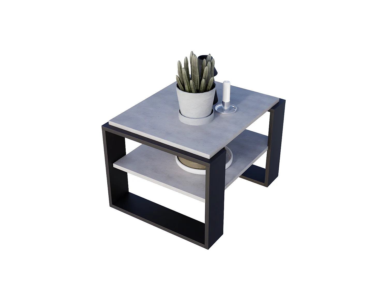 Table basse KAJA 63 Chicago Béton / Noir