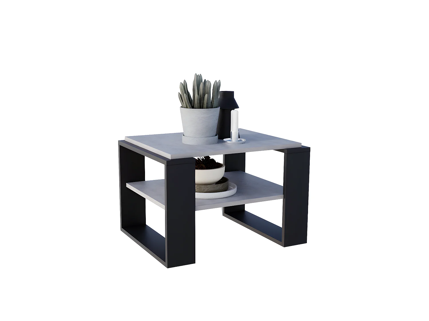 Table basse KAJA 63 Chicago Béton / Noir