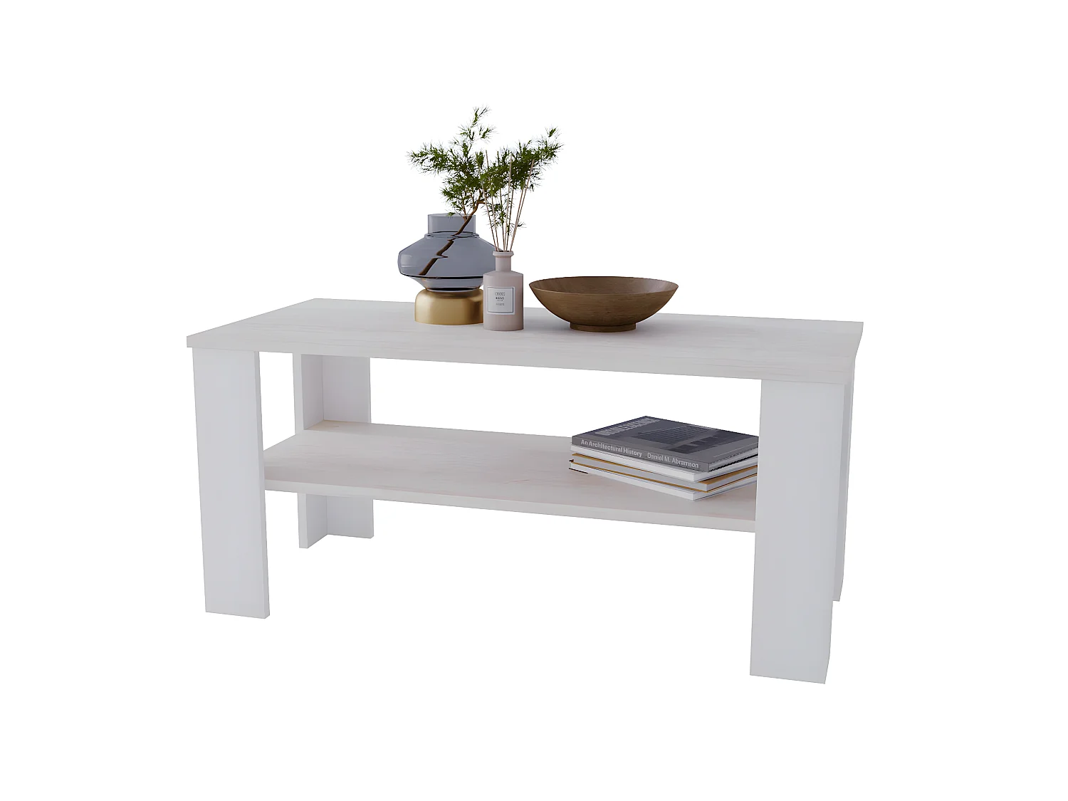 Couchtisch LARA 110 Cascina Kiefer / Weiẞ