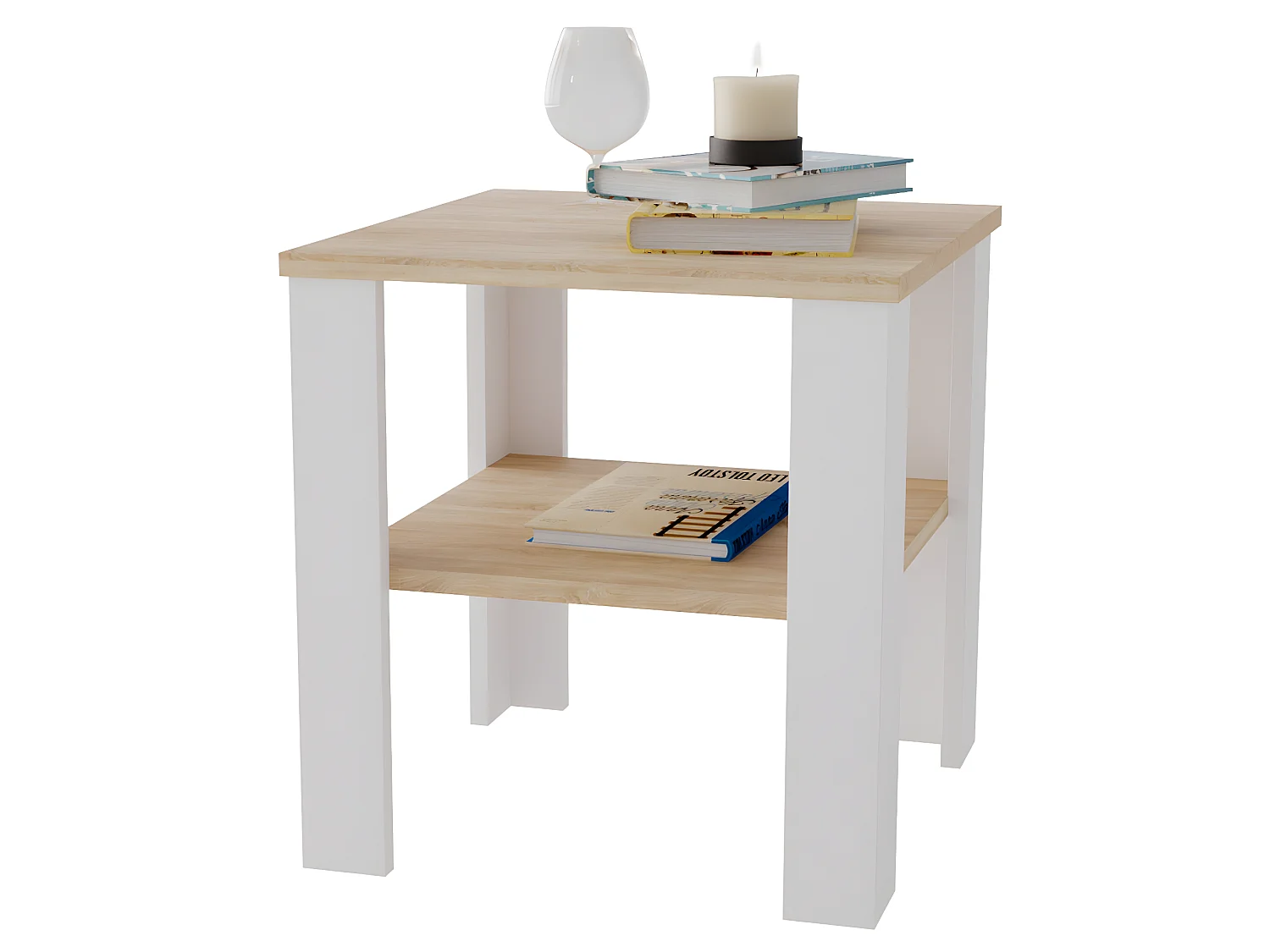 Table basse LARA 53 Bardolino Chêne / Blanc