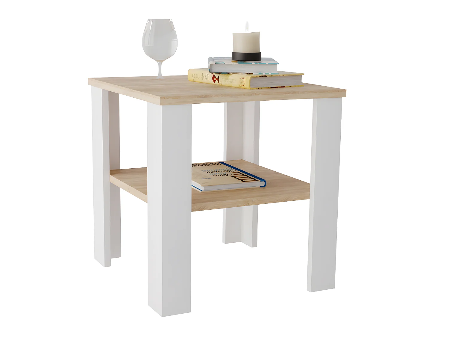 Table basse LARA 53 Bardolino Chêne / Blanc