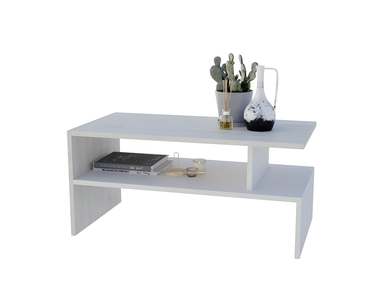 Couchtisch JULA 93 Cascina Kiefer / Weiẞ