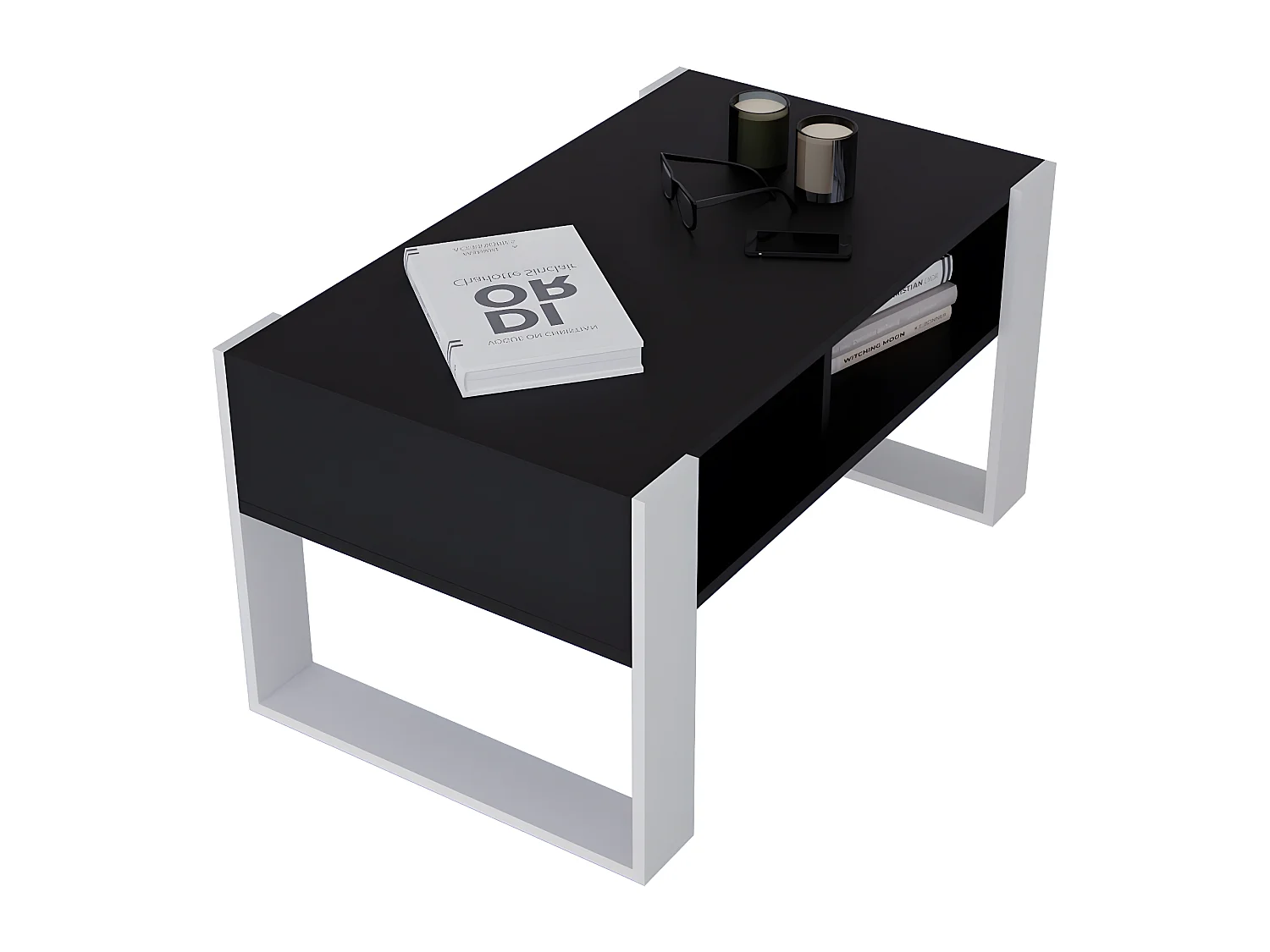 Table basse KORA 92 Noir / Blanc