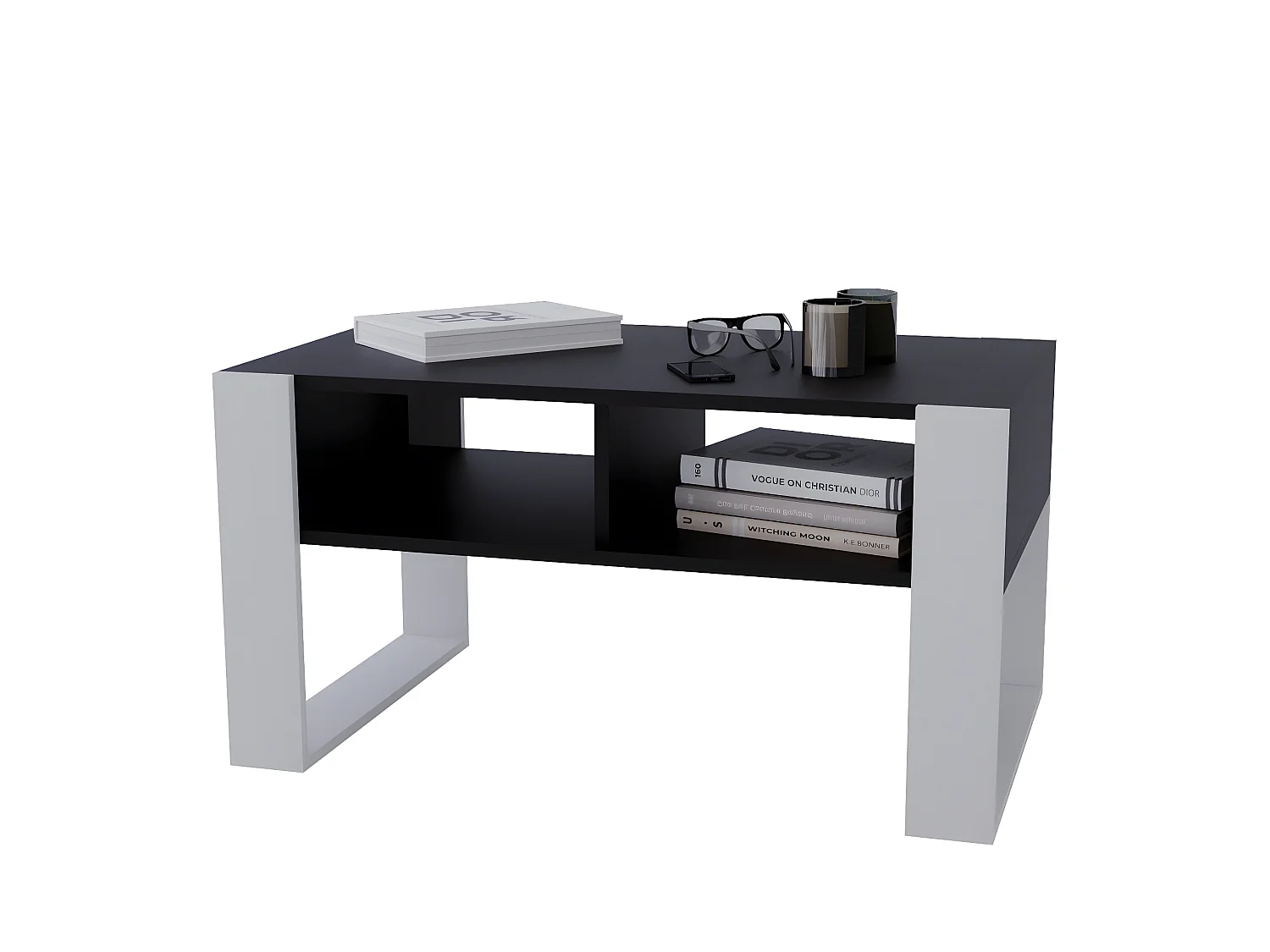 Table basse KORA 92 Noir / Blanc