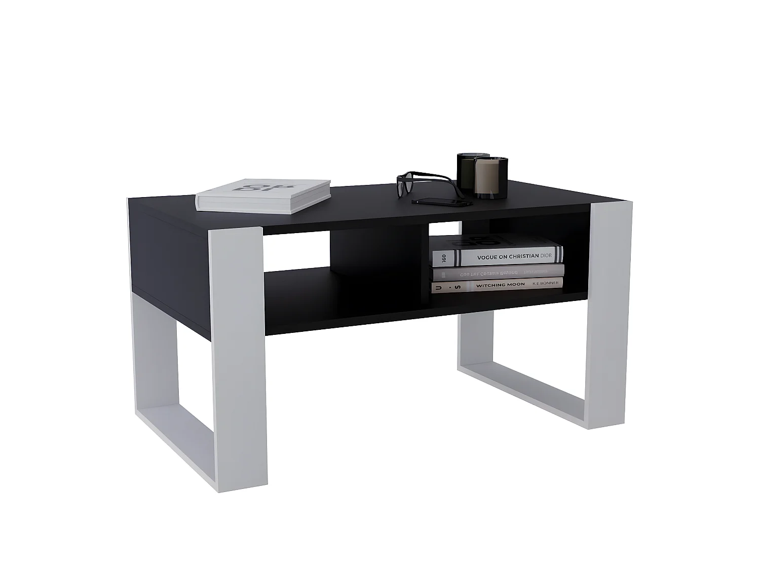 Table basse KORA 92 Noir / Blanc