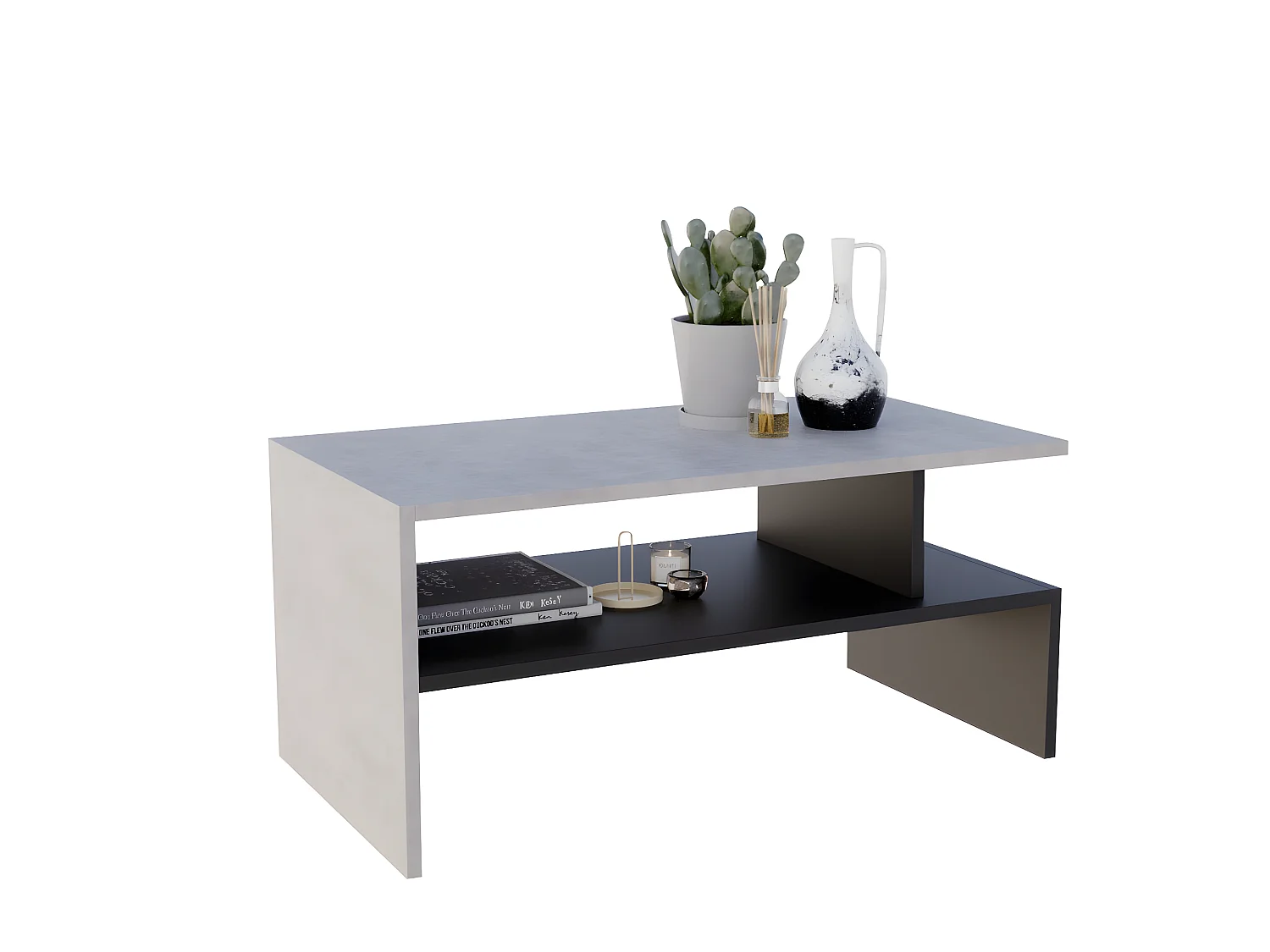 Table basse JULA 93 Chicago Béton / Noir