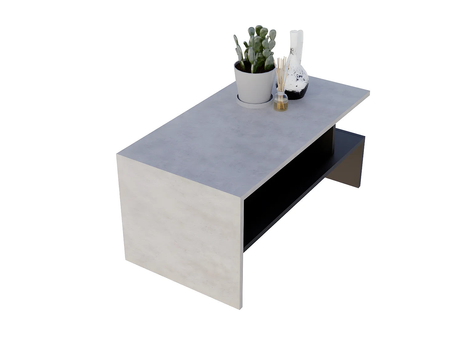 Table basse JULA 93 Chicago Béton / Noir