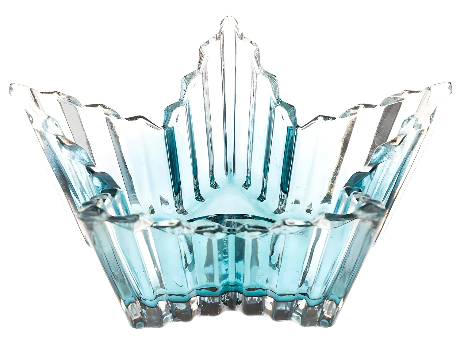 Bougeoir Photophore Étoile en verre strié