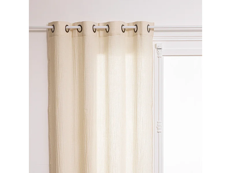 Rideau liso de gasa de algodón 130 x 260 cm