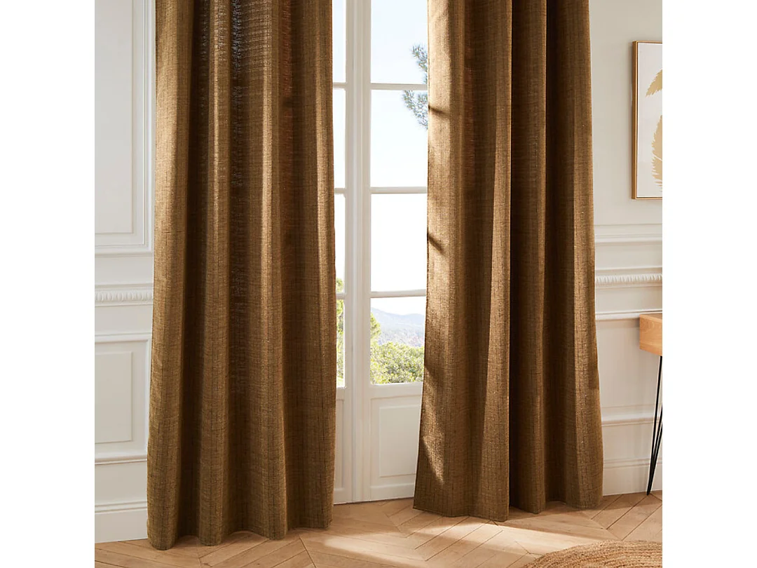 Cortina opaca con ojales de lurex 140 x 260 cm