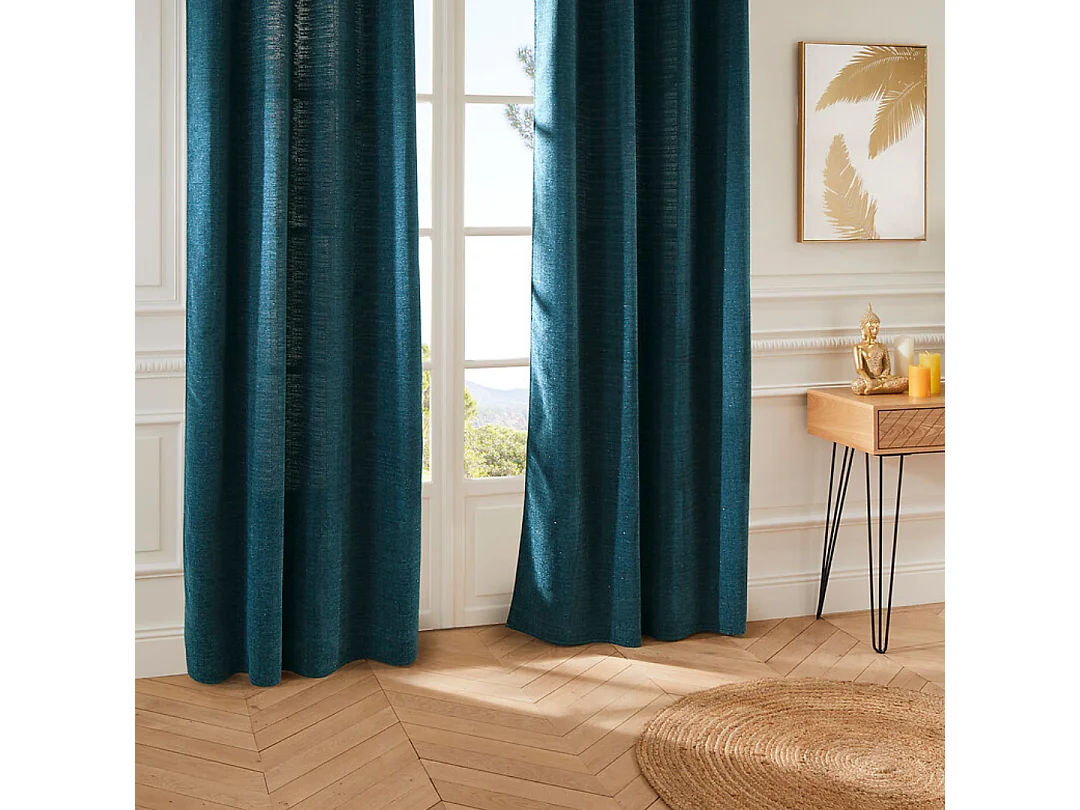 Cortina opaca con ojales de lurex 140 x 260 cm