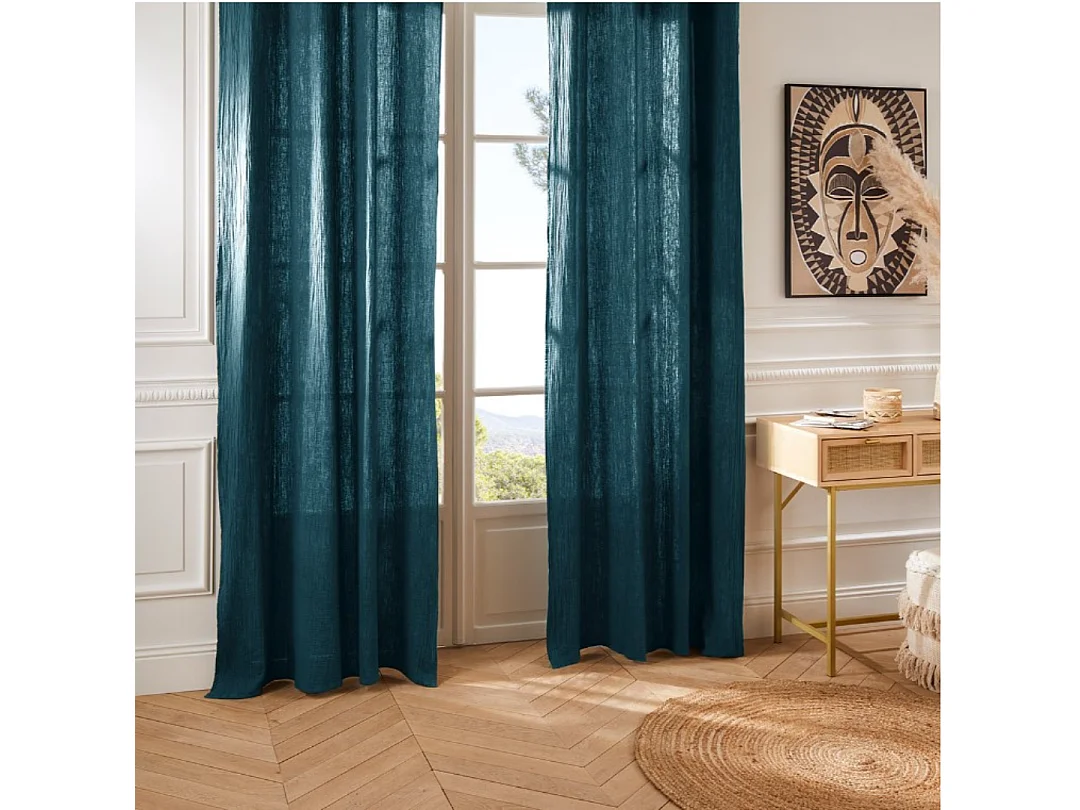 Rideau liso de gasa de algodón 130 x 260 cm