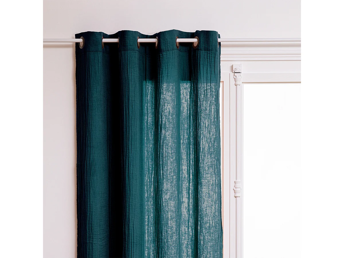 Rideau liso de gasa de algodón 130 x 260 cm