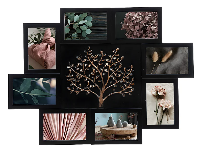 Pêle-mêle Multivues 8 Photos en polypropylène et verre 61 x 46 cm