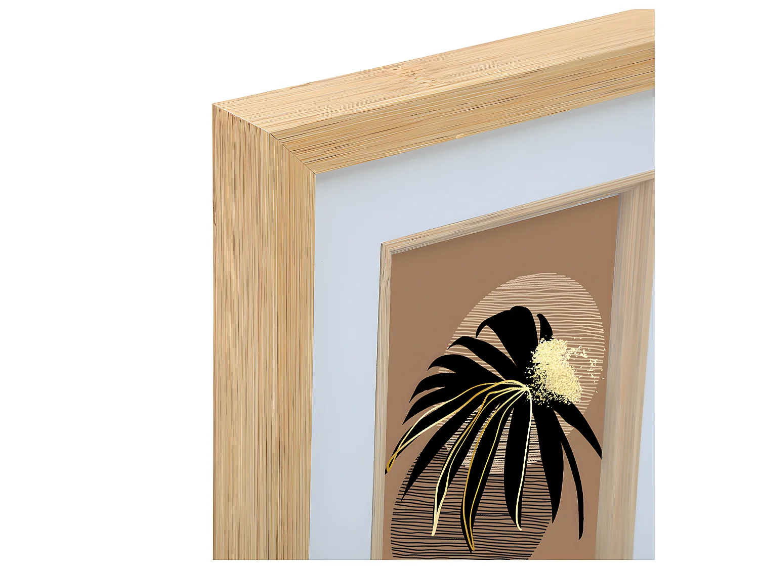 Pêle-mêle Multivues 4  Photos en bois Beige et verre 55.2 x 24.2 cm