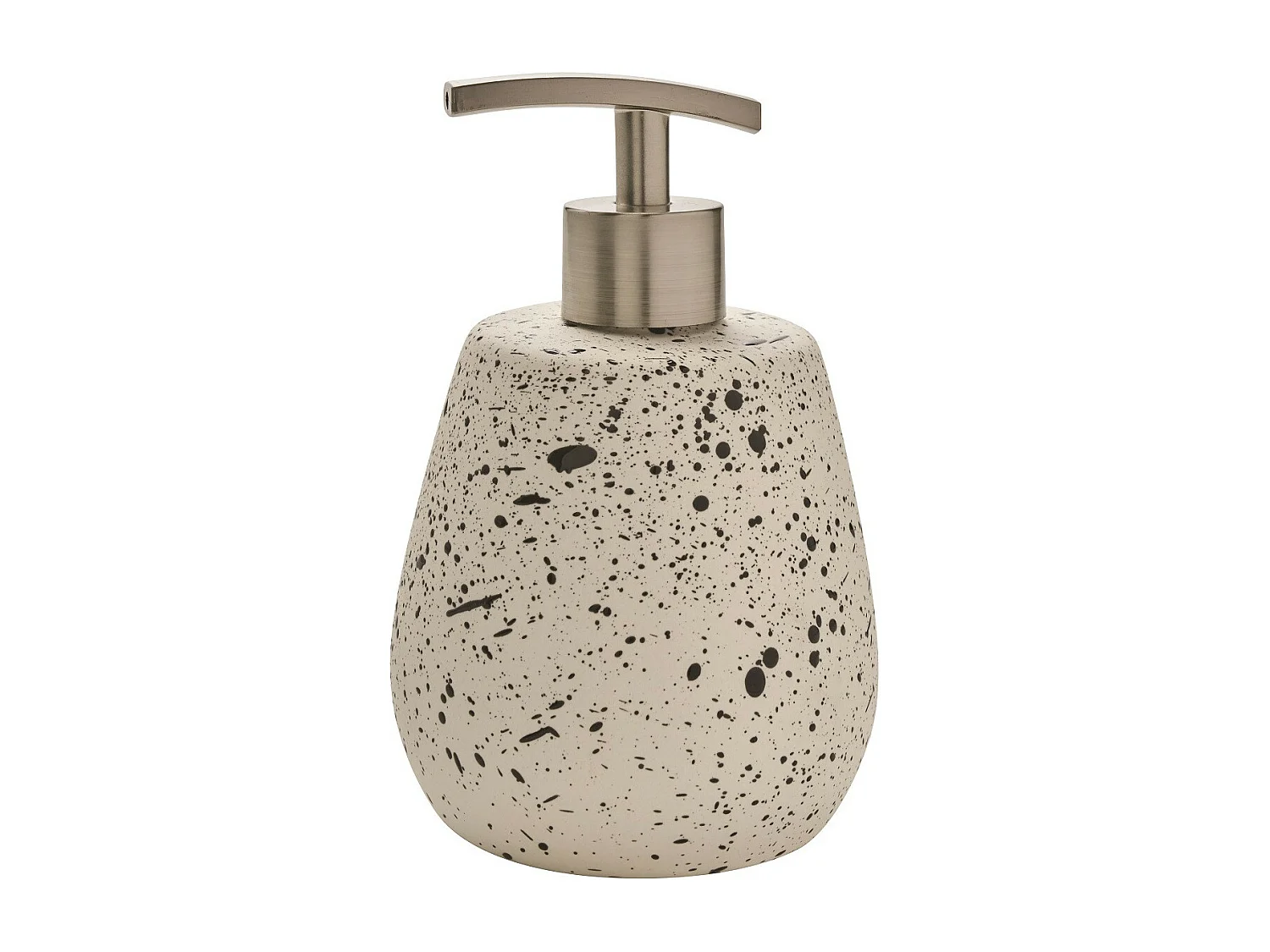 Set salle de bain céramique moucheté 4 pièces blanc