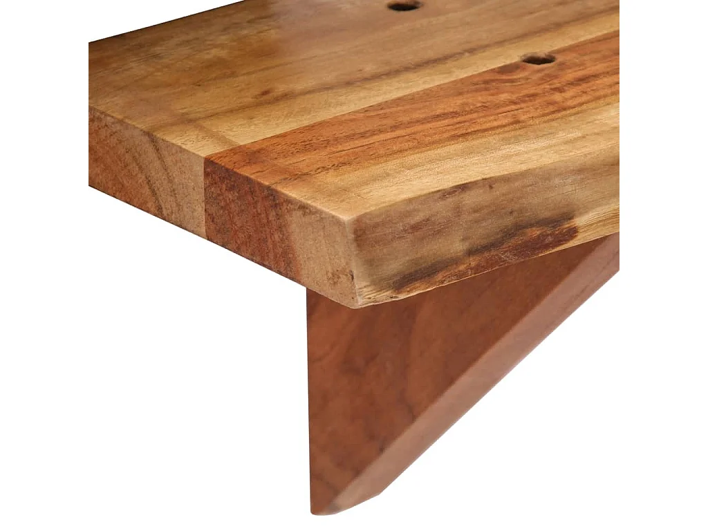 Wandschappen 2 st 60x20x18 cm massief acaciahout