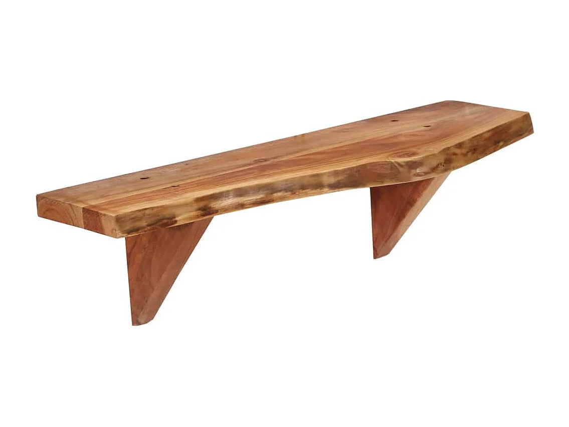 Étagères murales 2 pcs 60x20x18 cm Bois d'acacia massif