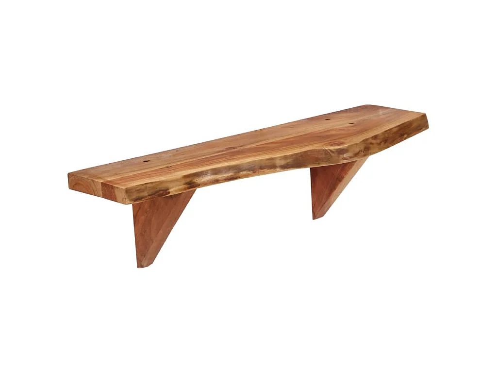Wandschappen 2 st 60x20x18 cm massief acaciahout