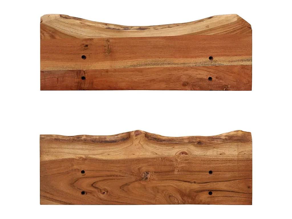 Wandschappen 2 st 60x20x18 cm massief acaciahout