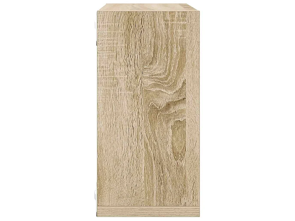 Étagères cube murales 2 pcs chêne sonoma 30x15x30 cm