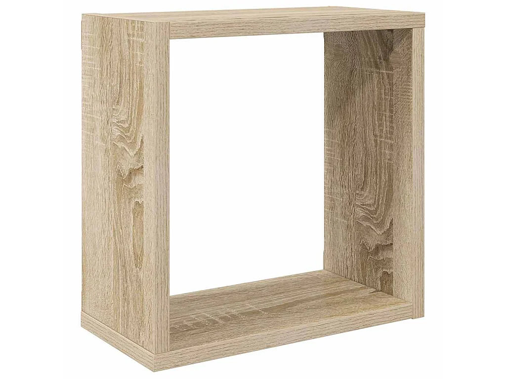 Étagères cube murales 2 pcs chêne sonoma 30x15x30 cm