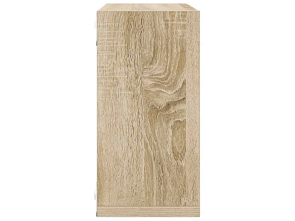 Étagères cube murales 2 pcs chêne sonoma 30x15x30 cm