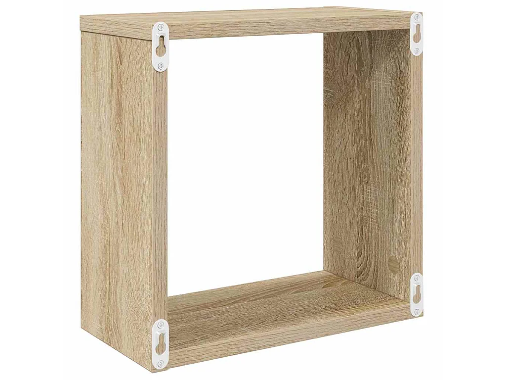 Étagères cube murales 2 pcs chêne sonoma 30x15x30 cm