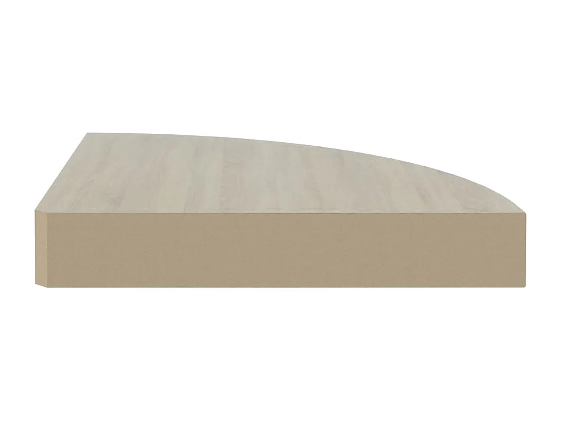 Étagères d'angle murales 4 pcs Chêne et blanc 35x35x3,8 cm MDF