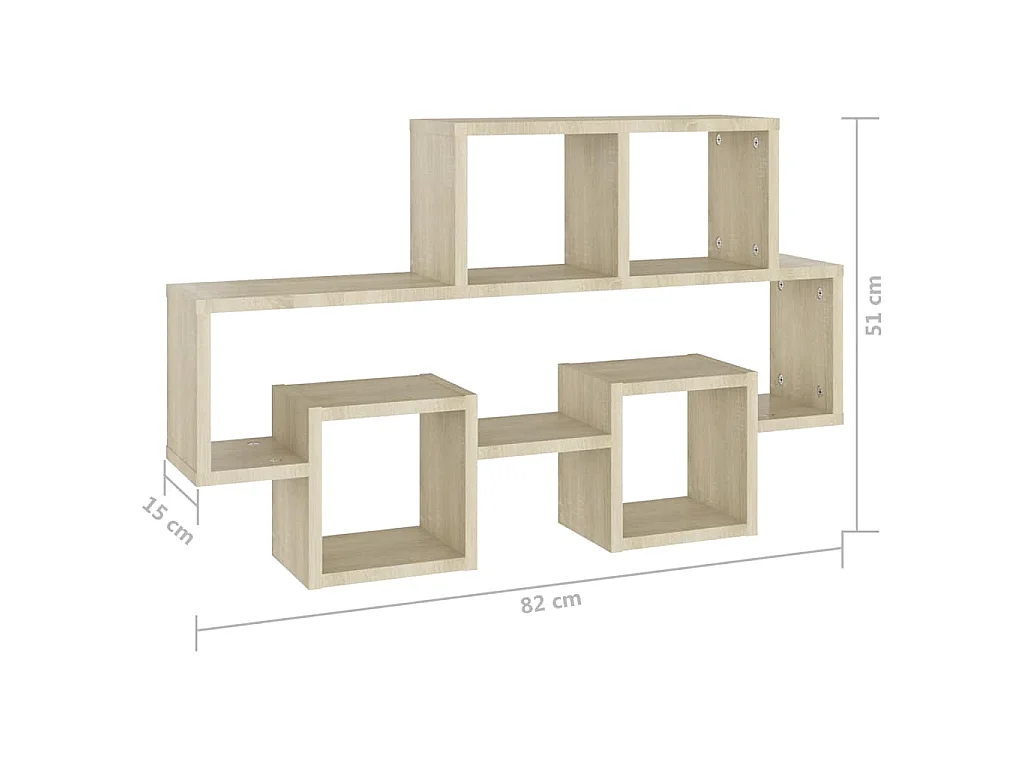 Estante pared forma de coche madera ingeniería roble 82x15x51cm