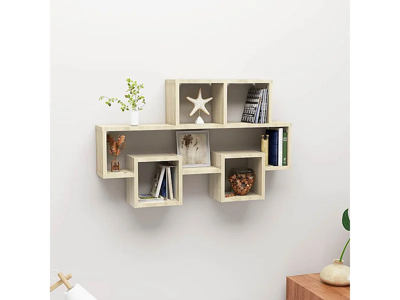 Étagère murale forme d'auto Chêne sonoma Bois d’ingénierie