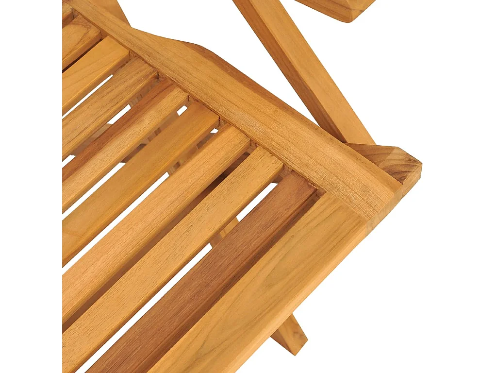 Chaises de jardin pliantes lot de 4 56x63x90cm bois massif teck