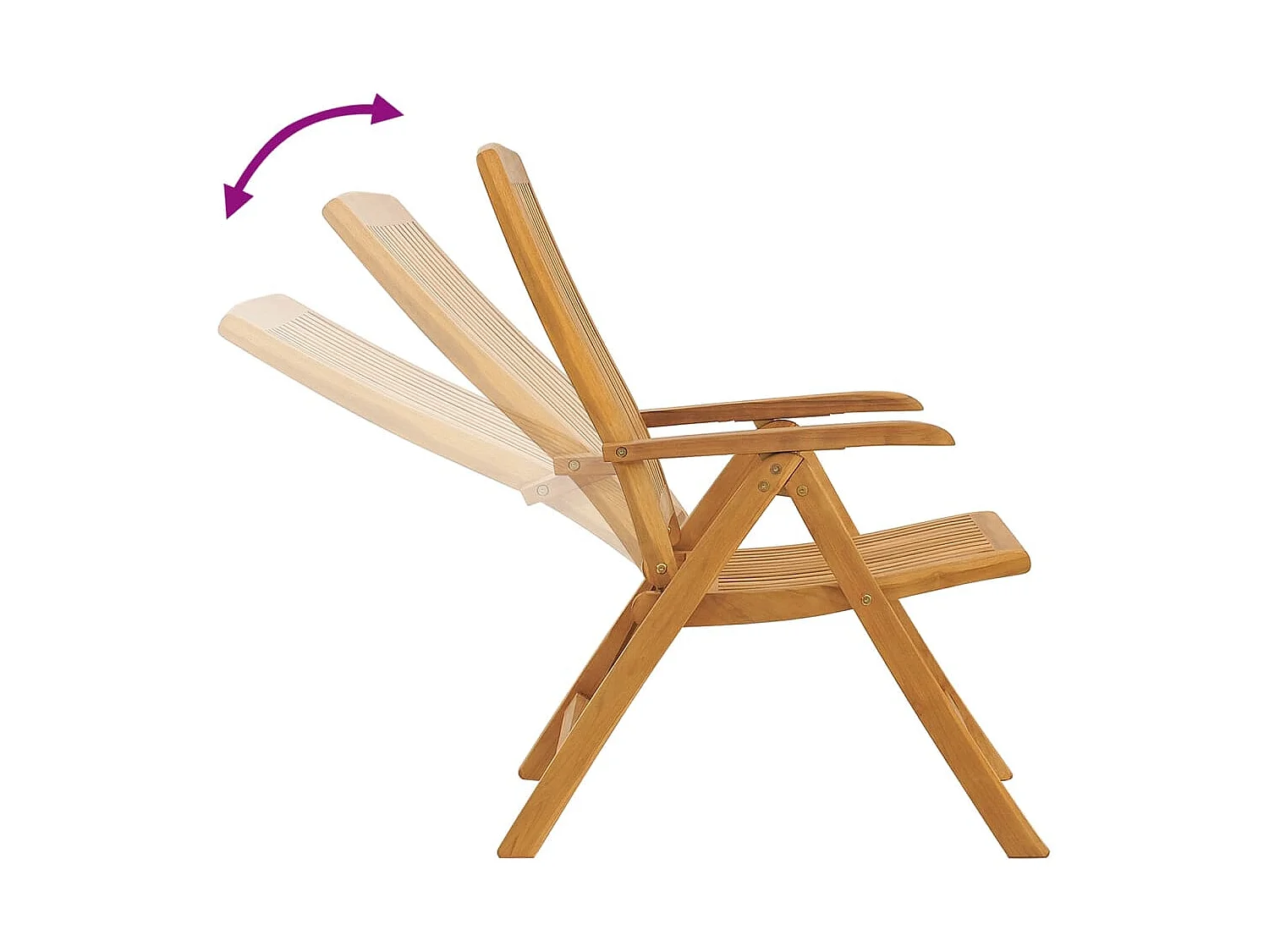 Tuinstoelen 8 st verstelbaar met kussens massief teakhout