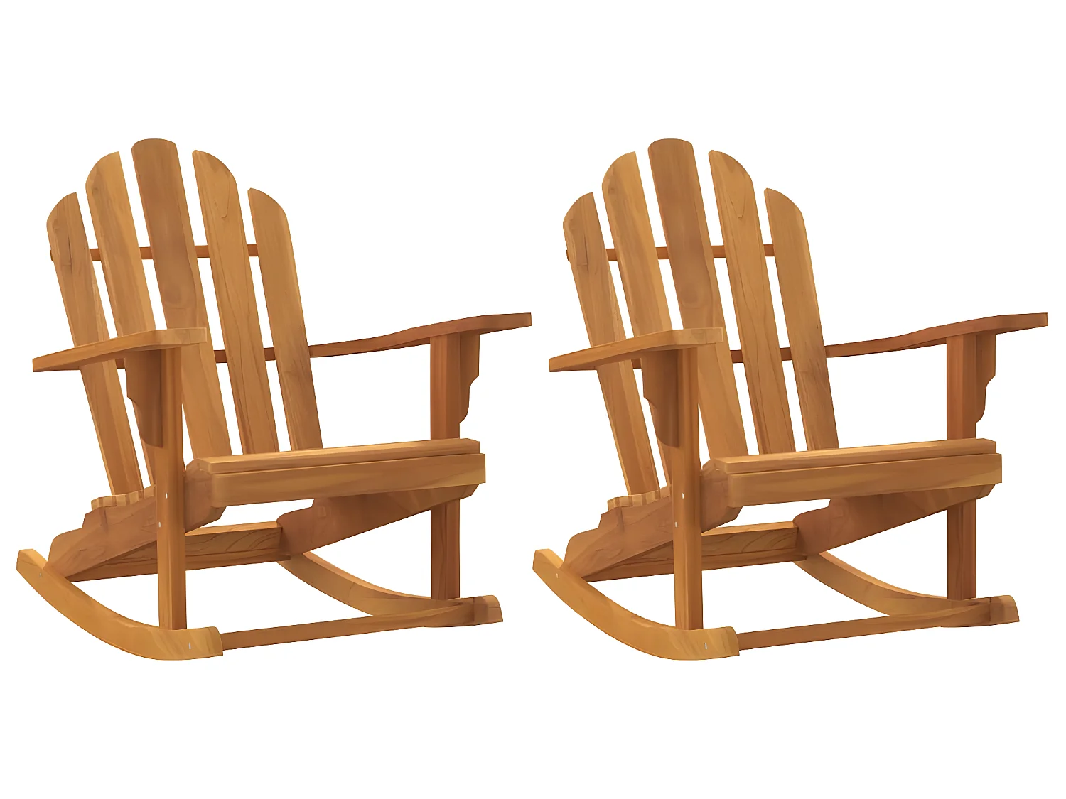 Sedie Dondolo Adirondack Giardino 2pz 79x100x103 Massello Teak