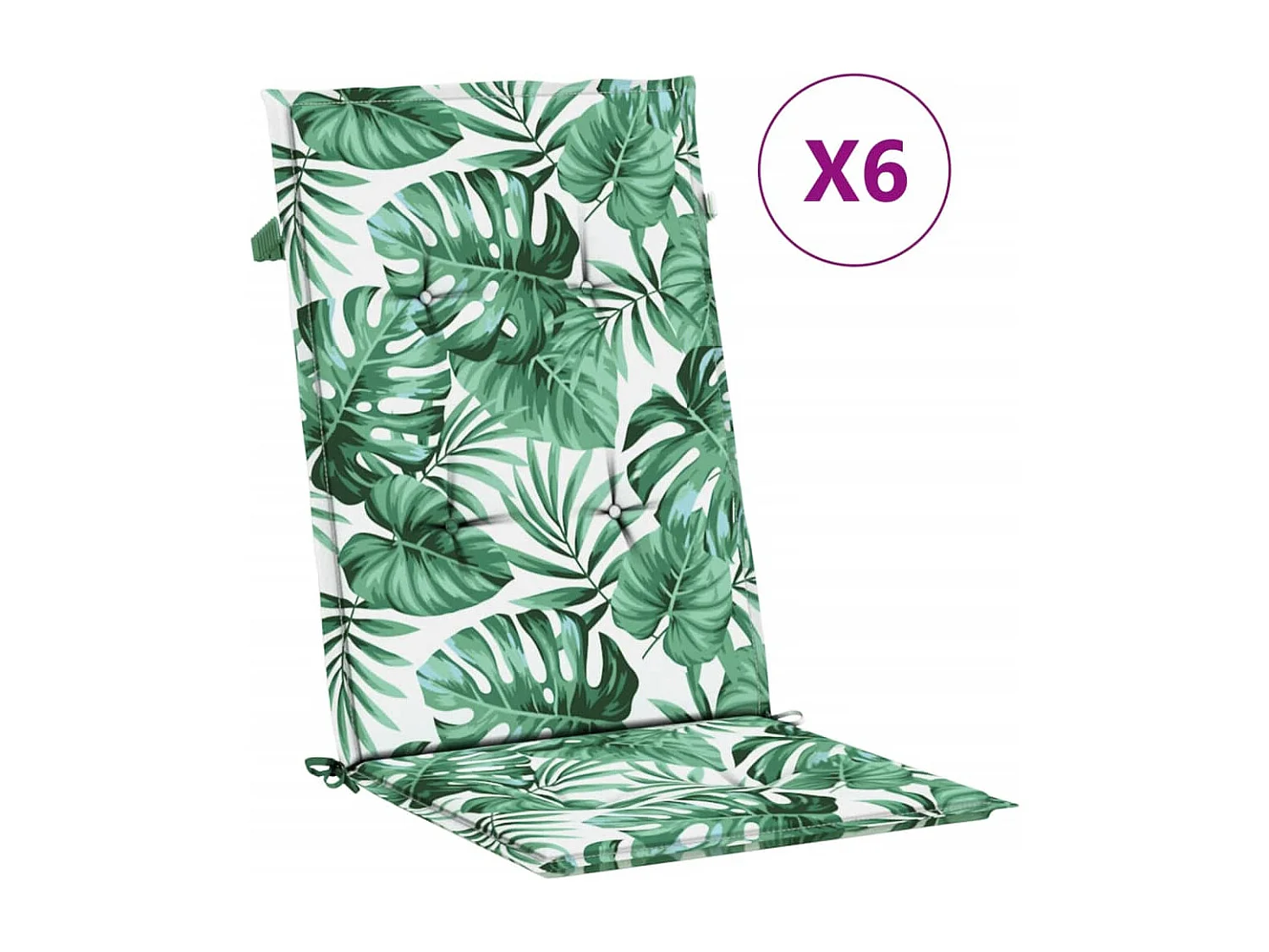 Chaises de jardin inclinables et coussins lot de 6 bois teck