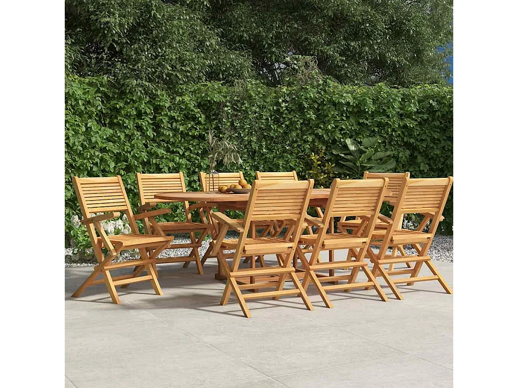 Tuinstoelen inklapbaar 8 st 55x62x90 cm massief teakhout