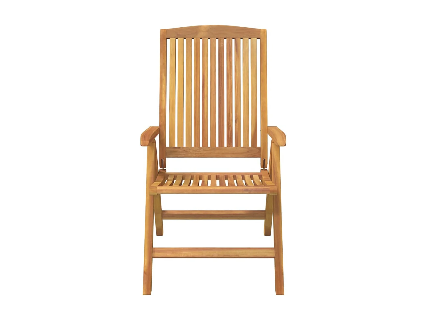 Tuinstoelen 4 st verstelbaar met kussens massief teakhout