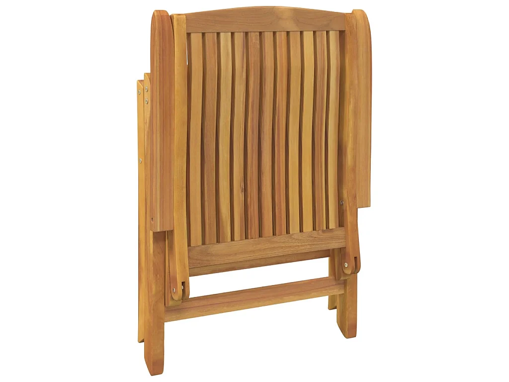 Tuinstoelen 4 st verstelbaar met kussens massief teakhout