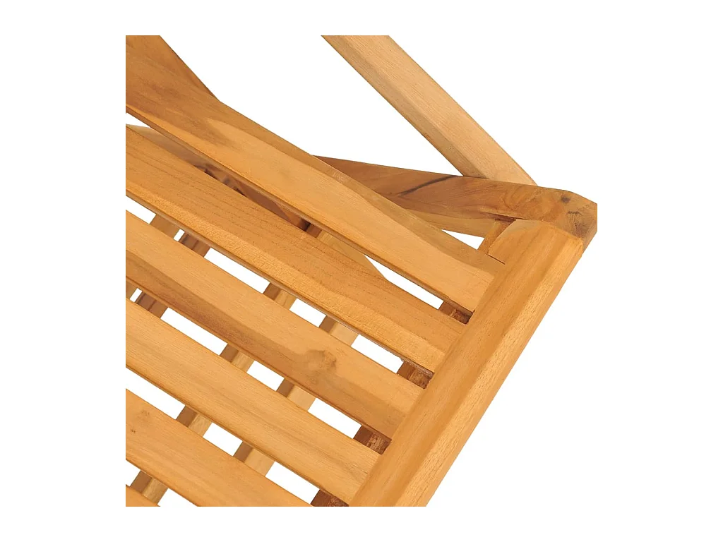 Chaises de jardin pliantes lot de 4 61x67x90cm bois massif teck
