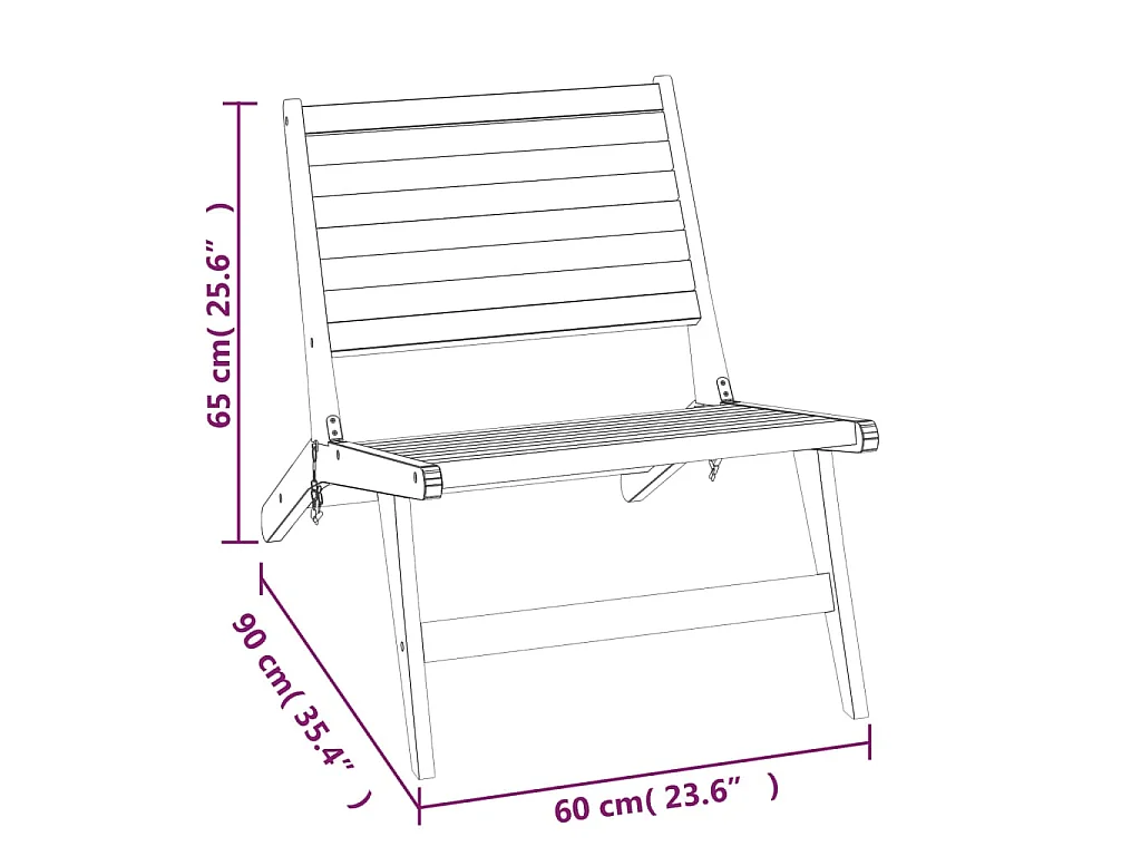 Chaise de jardin Bois de teck solide