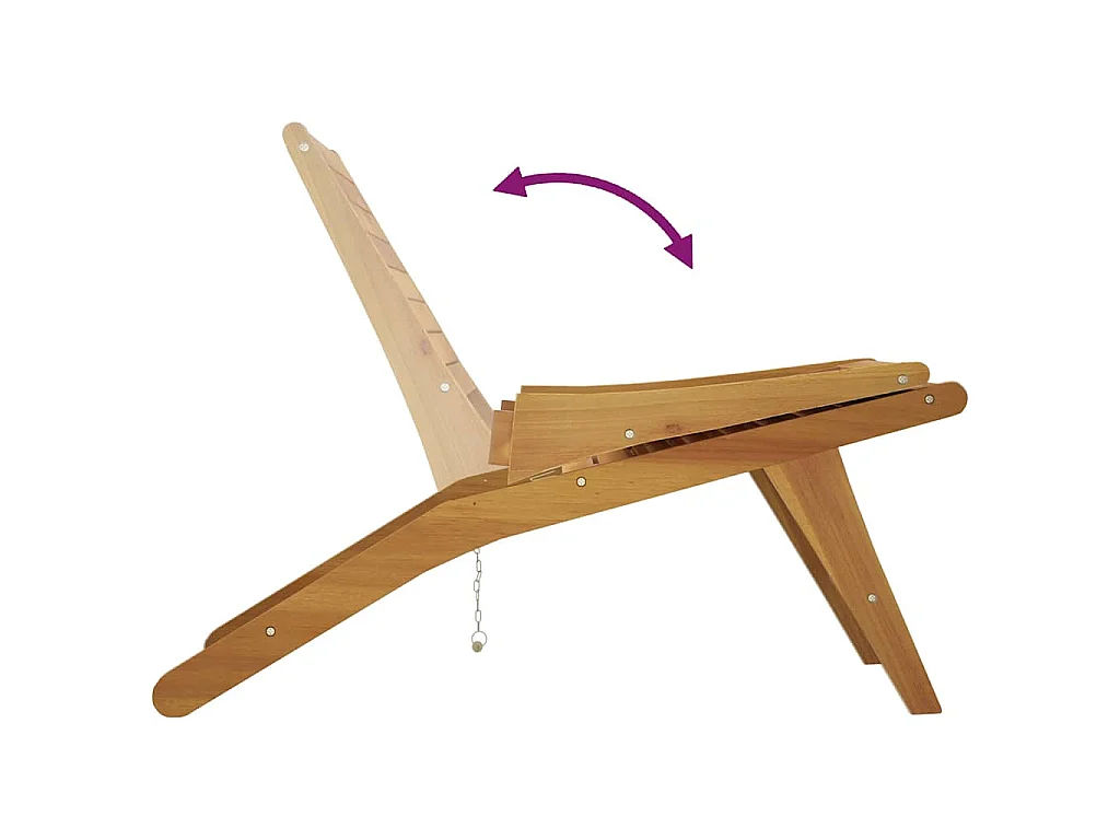 Chaise pliante en bois massif de teck